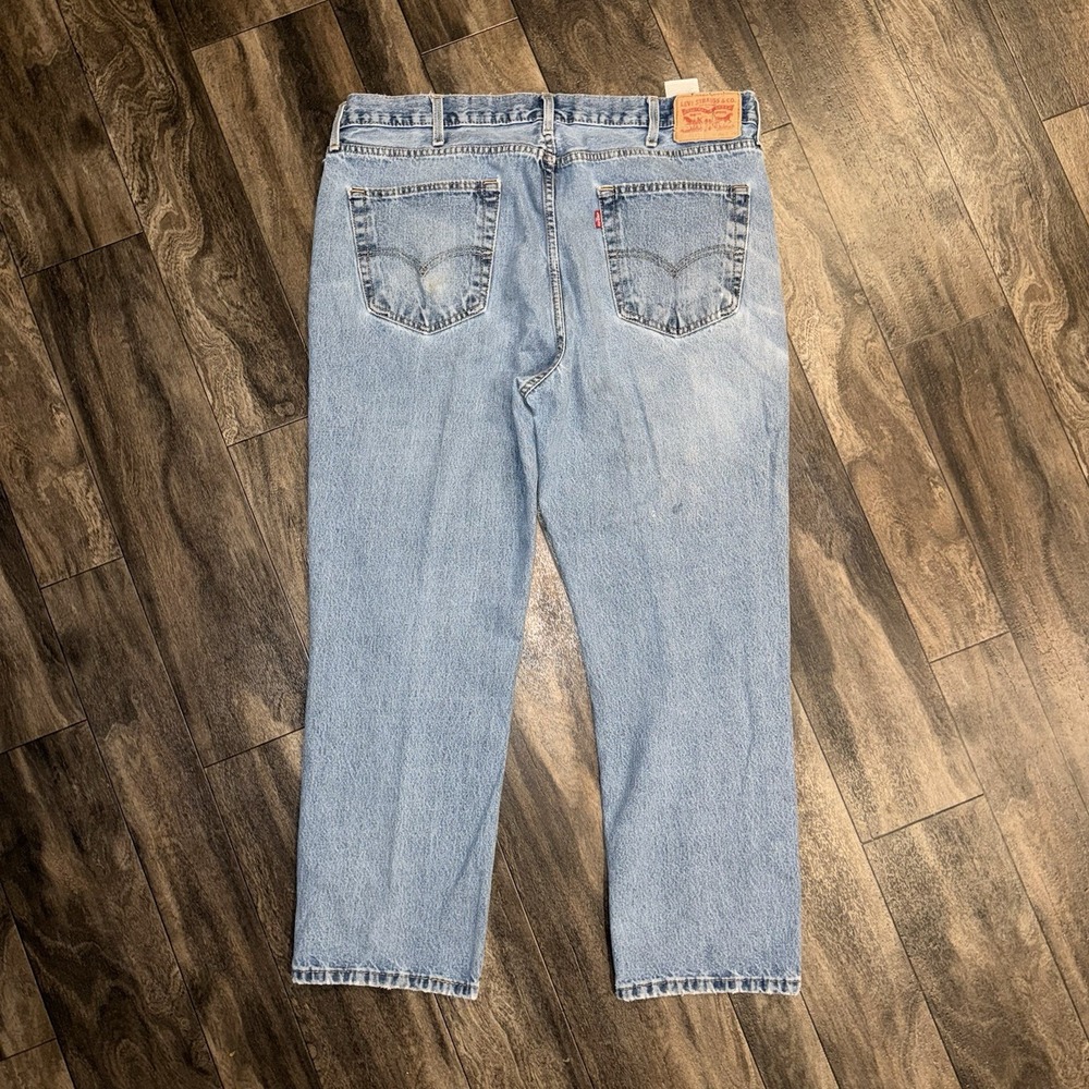 Levi's 541 Straight Leg Relaxed Fit Light Wash Denim Jeans Men's 40x30 Classic